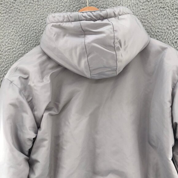 Fabletics Coat Womens Small Cher Polar Fleece Gray Jacket Reversible Hooded Zip - Picture 4 of 15